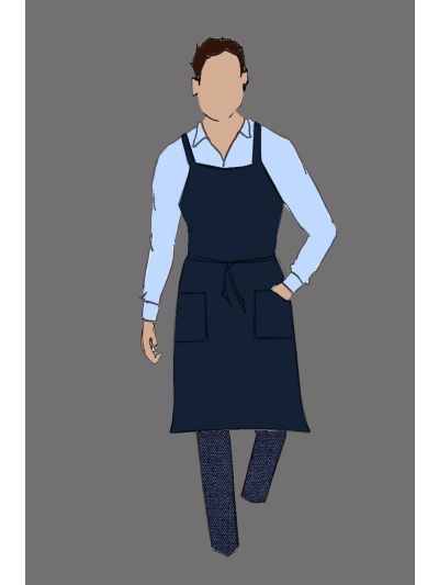 182164 - Uniform Apron Full Navy (F&B Busperson)